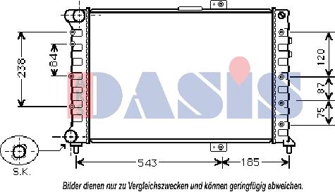 AKS Dasis 011060N - Radiators, Motora dzesēšanas sistēma autodraugiem.lv