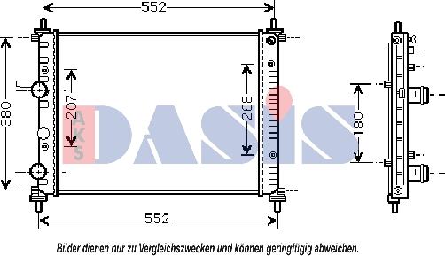 AKS Dasis 080096N - Radiators, Motora dzesēšanas sistēma autodraugiem.lv