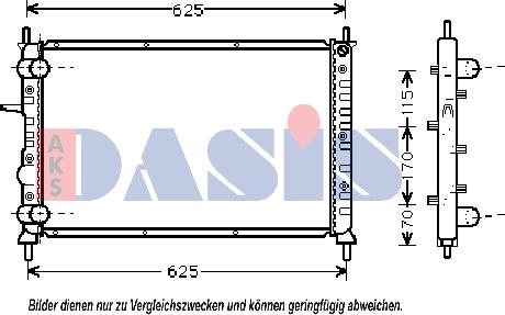 AKS Dasis 080047N - Radiators, Motora dzesēšanas sistēma autodraugiem.lv