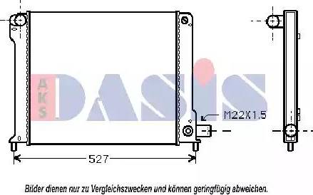 AKS Dasis 080053N - Radiators, Motora dzesēšanas sistēma autodraugiem.lv