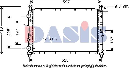 AKS Dasis 080052N - Radiators, Motora dzesēšanas sistēma autodraugiem.lv