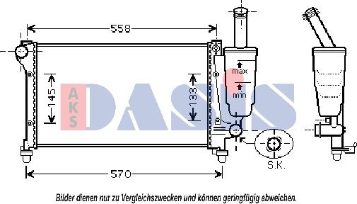 AKS Dasis 080064N - Radiators, Motora dzesēšanas sistēma autodraugiem.lv