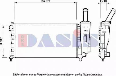 AKS Dasis 080068N - Radiators, Motora dzesēšanas sistēma autodraugiem.lv