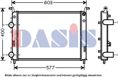 AKS Dasis 080089N - Radiators, Motora dzesēšanas sistēma autodraugiem.lv