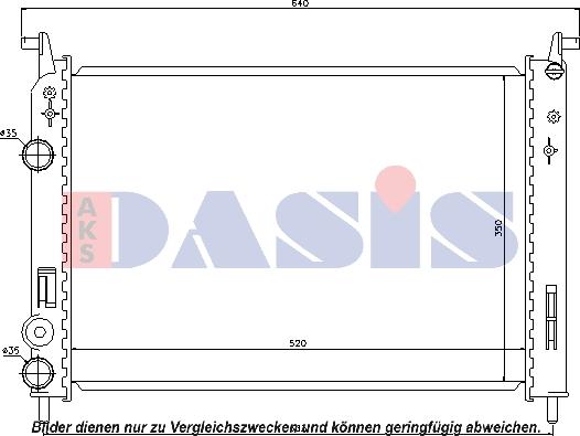 AKS Dasis 080084N - Radiators, Motora dzesēšanas sistēma autodraugiem.lv