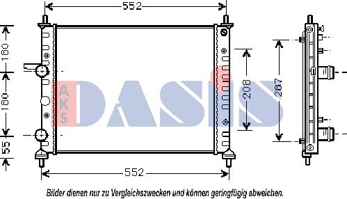 AKS Dasis 080023N - Radiators, Motora dzesēšanas sistēma autodraugiem.lv