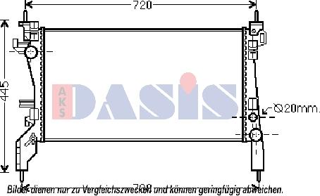 AKS Dasis 080101N - Radiators, Motora dzesēšanas sistēma autodraugiem.lv