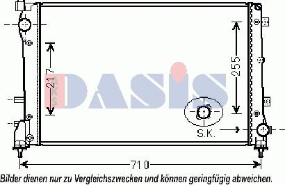 AKS Dasis 080102N - Radiators, Motora dzesēšanas sistēma autodraugiem.lv