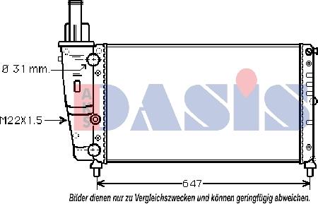 AKS Dasis 080810N - Radiators, Motora dzesēšanas sistēma autodraugiem.lv