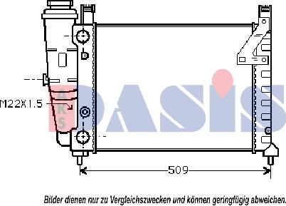 AKS Dasis 080250N - Radiators, Motora dzesēšanas sistēma autodraugiem.lv