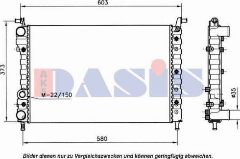 AKS Dasis 081550N - Radiators, Motora dzesēšanas sistēma autodraugiem.lv