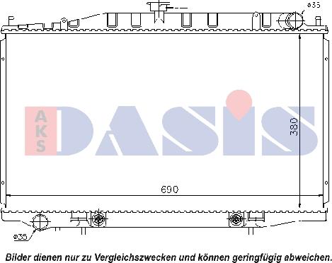 AKS Dasis 070099N - Radiators, Motora dzesēšanas sistēma autodraugiem.lv