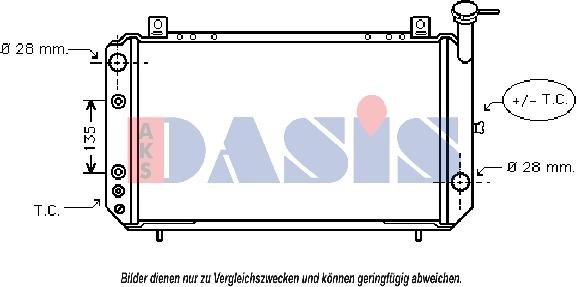 AKS Dasis 070035N - Radiators, Motora dzesēšanas sistēma autodraugiem.lv