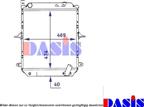 AKS Dasis 070024N - Radiators, Motora dzesēšanas sistēma autodraugiem.lv