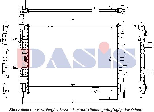 AKS Dasis 070130N - Radiators, Motora dzesēšanas sistēma autodraugiem.lv