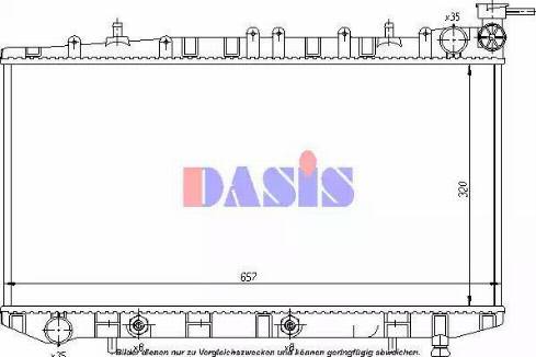 AKS Dasis 073230N - Radiators, Motora dzesēšanas sistēma autodraugiem.lv