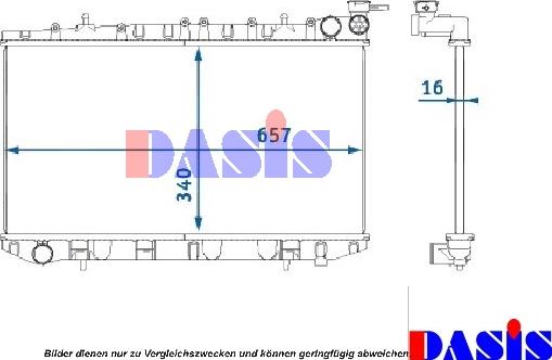 AKS Dasis 072250N - Radiators, Motora dzesēšanas sistēma autodraugiem.lv