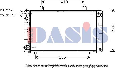 AKS Dasis 190000N - Radiators, Motora dzesēšanas sistēma autodraugiem.lv