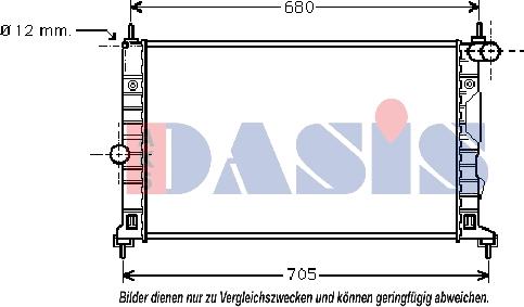 AKS Dasis 190007N - Radiators, Motora dzesēšanas sistēma autodraugiem.lv