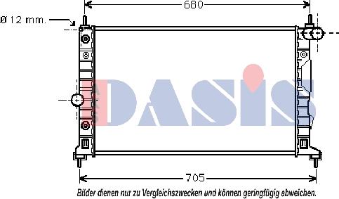 AKS Dasis 190310N - Radiators, Motora dzesēšanas sistēma autodraugiem.lv