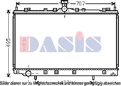 AKS Dasis 140097N - Radiators, Motora dzesēšanas sistēma autodraugiem.lv