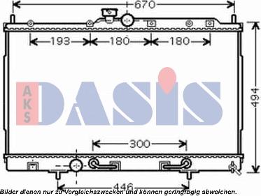 AKS Dasis 140085N - Radiators, Motora dzesēšanas sistēma autodraugiem.lv