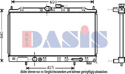 AKS Dasis 140035N - Radiators, Motora dzesēšanas sistēma autodraugiem.lv