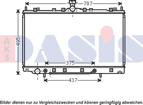 AKS Dasis 140103N - Radiators, Motora dzesēšanas sistēma autodraugiem.lv