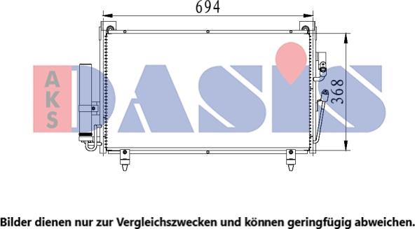 AKS Dasis 142028N - Kondensators, Gaisa kond. sistēma autodraugiem.lv