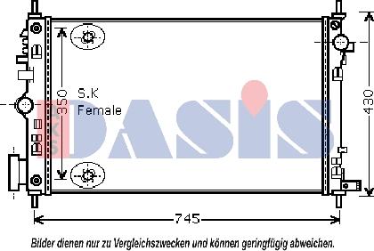 AKS Dasis 150095N - Radiators, Motora dzesēšanas sistēma autodraugiem.lv