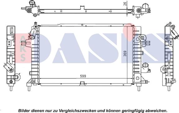 AKS Dasis 150066N - Radiators, Motora dzesēšanas sistēma autodraugiem.lv