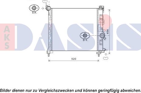 AKS Dasis 150107N - Radiators, Motora dzesēšanas sistēma autodraugiem.lv