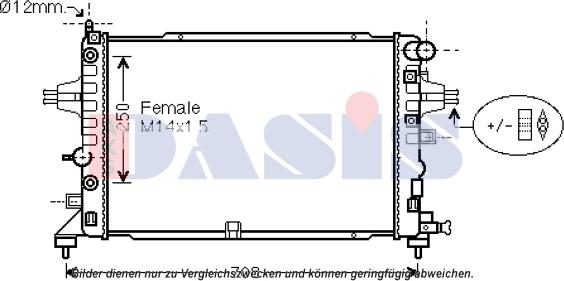 AKS Dasis 150119N - Radiators, Motora dzesēšanas sistēma autodraugiem.lv