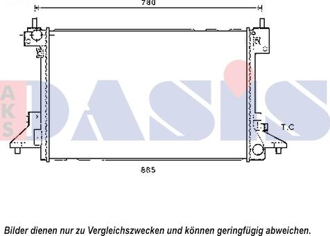 AKS Dasis 150117N - Radiators, Motora dzesēšanas sistēma autodraugiem.lv