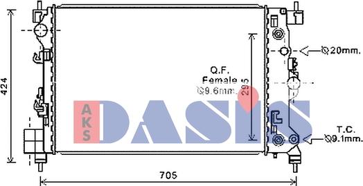 AKS Dasis 150131N - Radiators, Motora dzesēšanas sistēma autodraugiem.lv