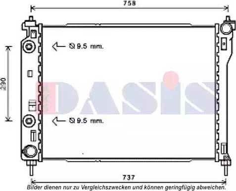 AKS Dasis 150121N - Radiators, Motora dzesēšanas sistēma autodraugiem.lv