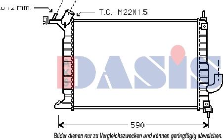 AKS Dasis 151550N - Radiators, Motora dzesēšanas sistēma autodraugiem.lv