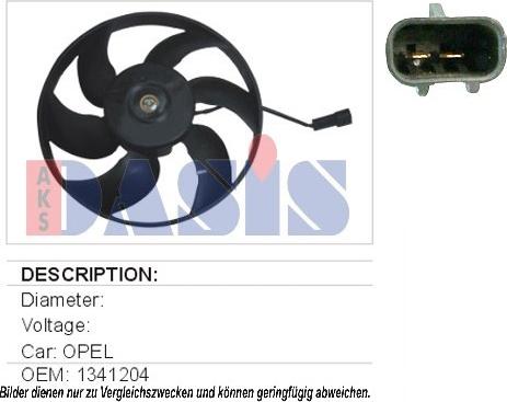 AKS Dasis 158440N - Ventilators, Motora dzesēšanas sistēma autodraugiem.lv