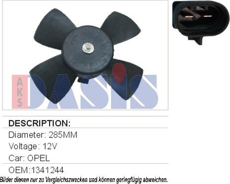 AKS Dasis 158007N - Ventilators, Motora dzesēšanas sistēma autodraugiem.lv