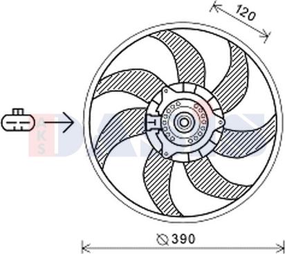 AKS Dasis 158117N - Ventilators, Motora dzesēšanas sistēma autodraugiem.lv