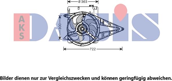 AKS Dasis 158127N - Ventilators, Motora dzesēšanas sistēma autodraugiem.lv