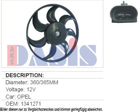 AKS Dasis 158250N - Ventilators, Motora dzesēšanas sistēma autodraugiem.lv