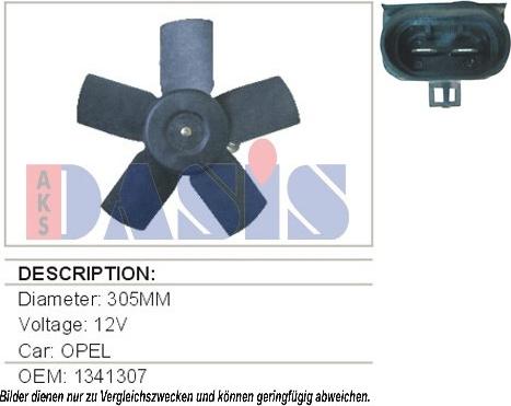 AKS Dasis 158220N - Ventilators, Motora dzesēšanas sistēma autodraugiem.lv