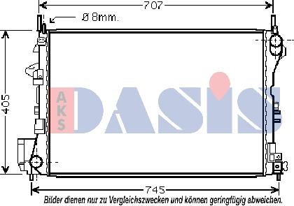 AKS Dasis 152013N - Radiators, Motora dzesēšanas sistēma autodraugiem.lv