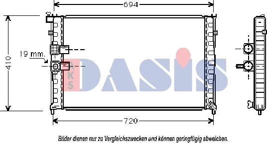 AKS Dasis 160490N - Radiators, Motora dzesēšanas sistēma autodraugiem.lv