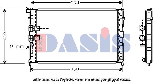 AKS Dasis 160520N - Radiators, Motora dzesēšanas sistēma autodraugiem.lv