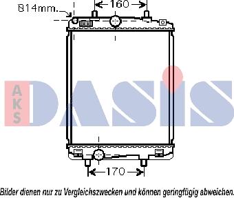 AKS Dasis 160095N - Radiators, Motora dzesēšanas sistēma autodraugiem.lv