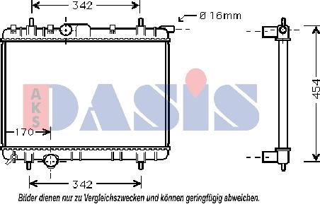 AKS Dasis 160098N - Radiators, Motora dzesēšanas sistēma autodraugiem.lv