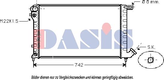 AKS Dasis 160042N - Radiators, Motora dzesēšanas sistēma autodraugiem.lv