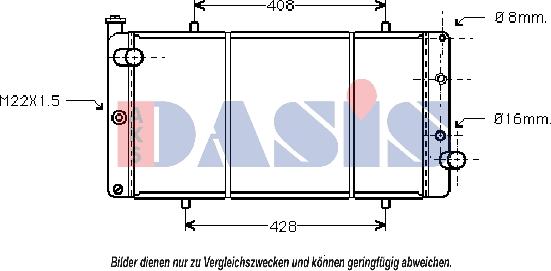 AKS Dasis 160066N - Radiators, Motora dzesēšanas sistēma autodraugiem.lv